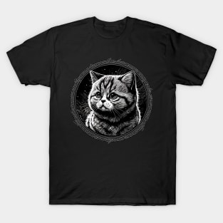 Cute Black and white Munchkin cat T-Shirt